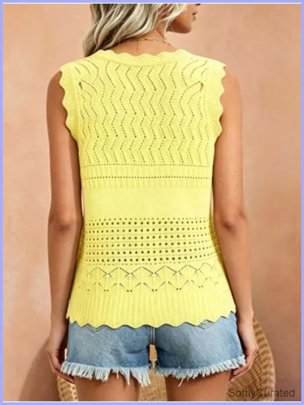 Crochet Tank Top Sleeveless Summer Sweater - Lightweight Knit Tanks